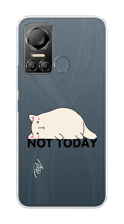 

Чехол на Itel Vision 5 "Cat not today", Белый;розовый;черный, 3201050-1