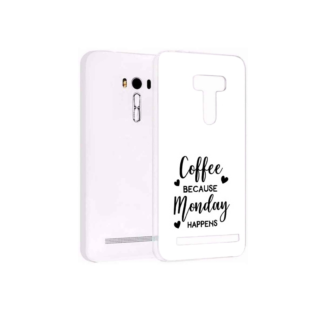Чехол MyPads Tocco для Asus ZenFone Selfie (ZD551KL) кофе и понедельник стал счастливым