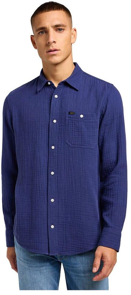 

Рубашка мужская Lee Men leesure shirt синяя M, Синий, Men leesure shirt