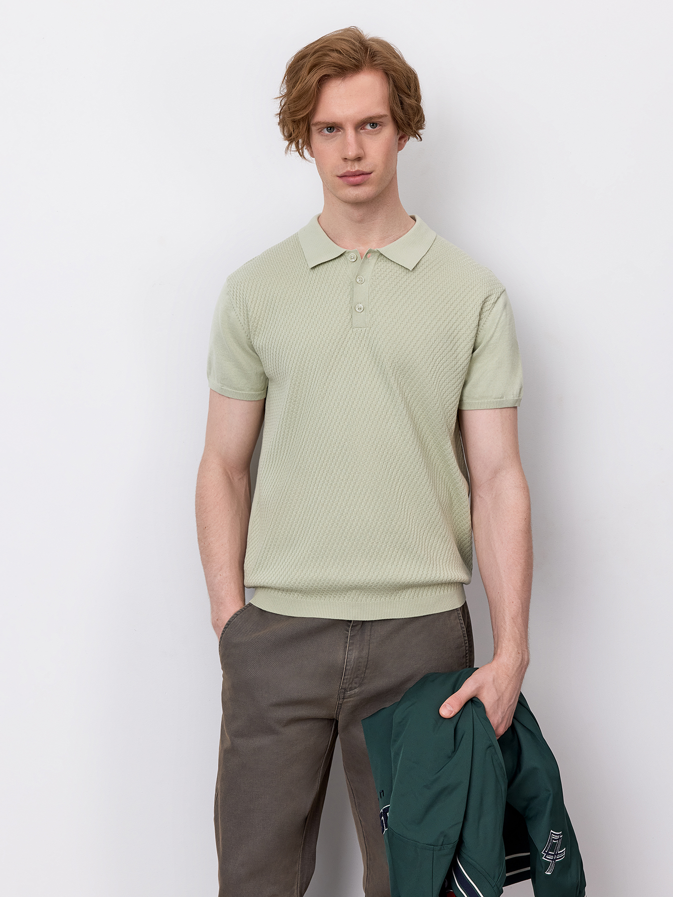 Джемпер мужской Just Clothes 455497 зеленый 60 RU