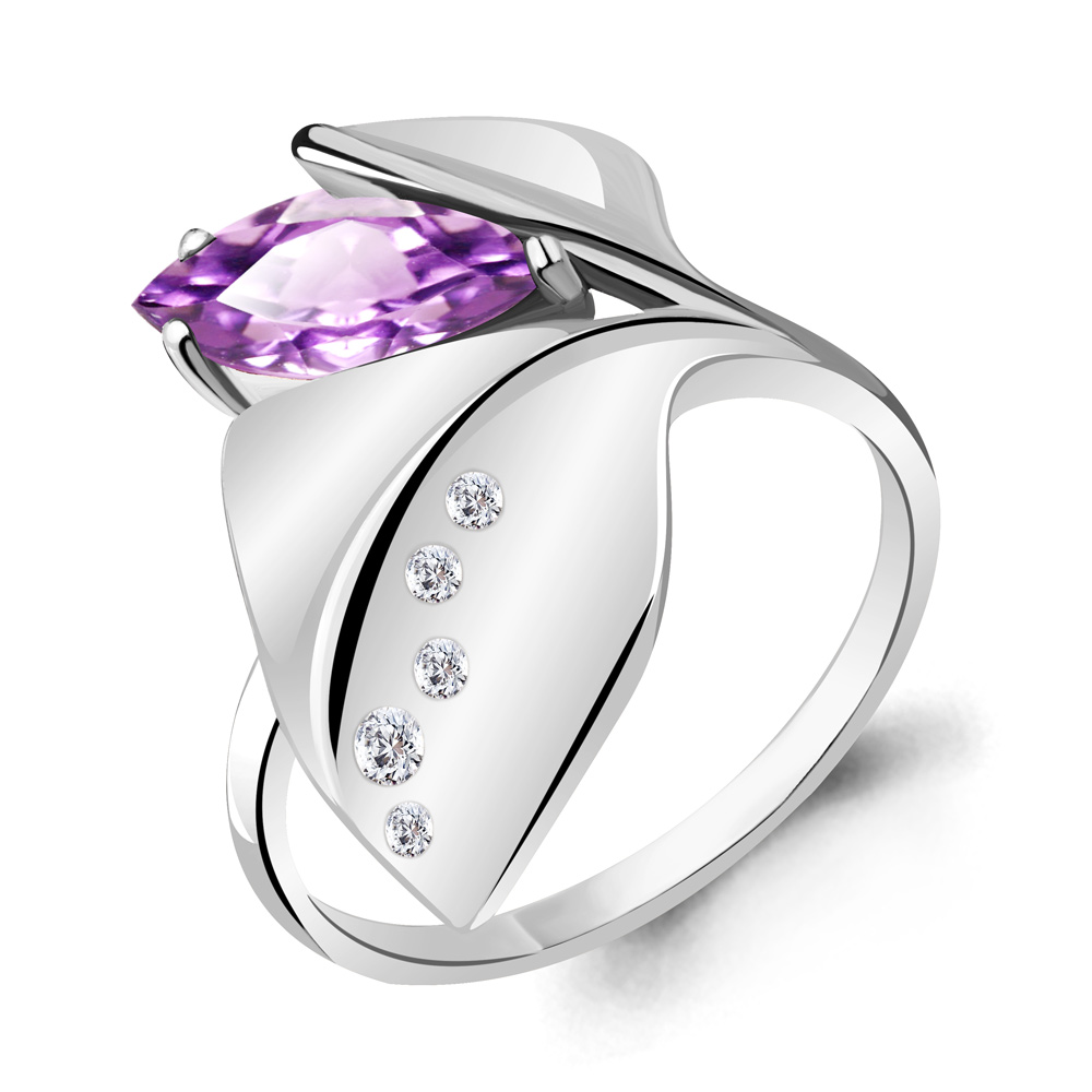 

Кольцо из серебра р. , AQUAMARINE 6934704А_925_р, 6934704А_925_р