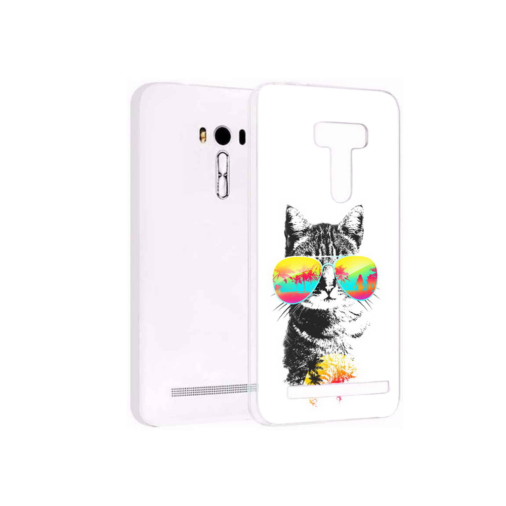 

Чехол MyPads Tocco для Asus ZenFone Selfie (ZD551KL) крутой кот, Прозрачный, Tocco