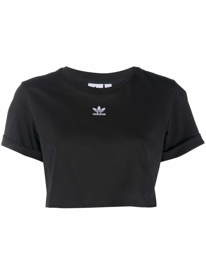 

Топ женский Adidas Adicolor Essentials Cropped H37882 черный 46 RU, Adicolor Essentials Cropped