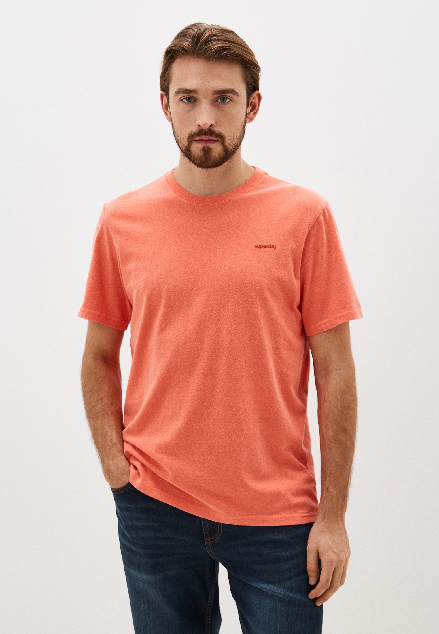 

Футболка мужская Superdry M1011572A оранжевая 3XL, Оранжевый, M1011572A
