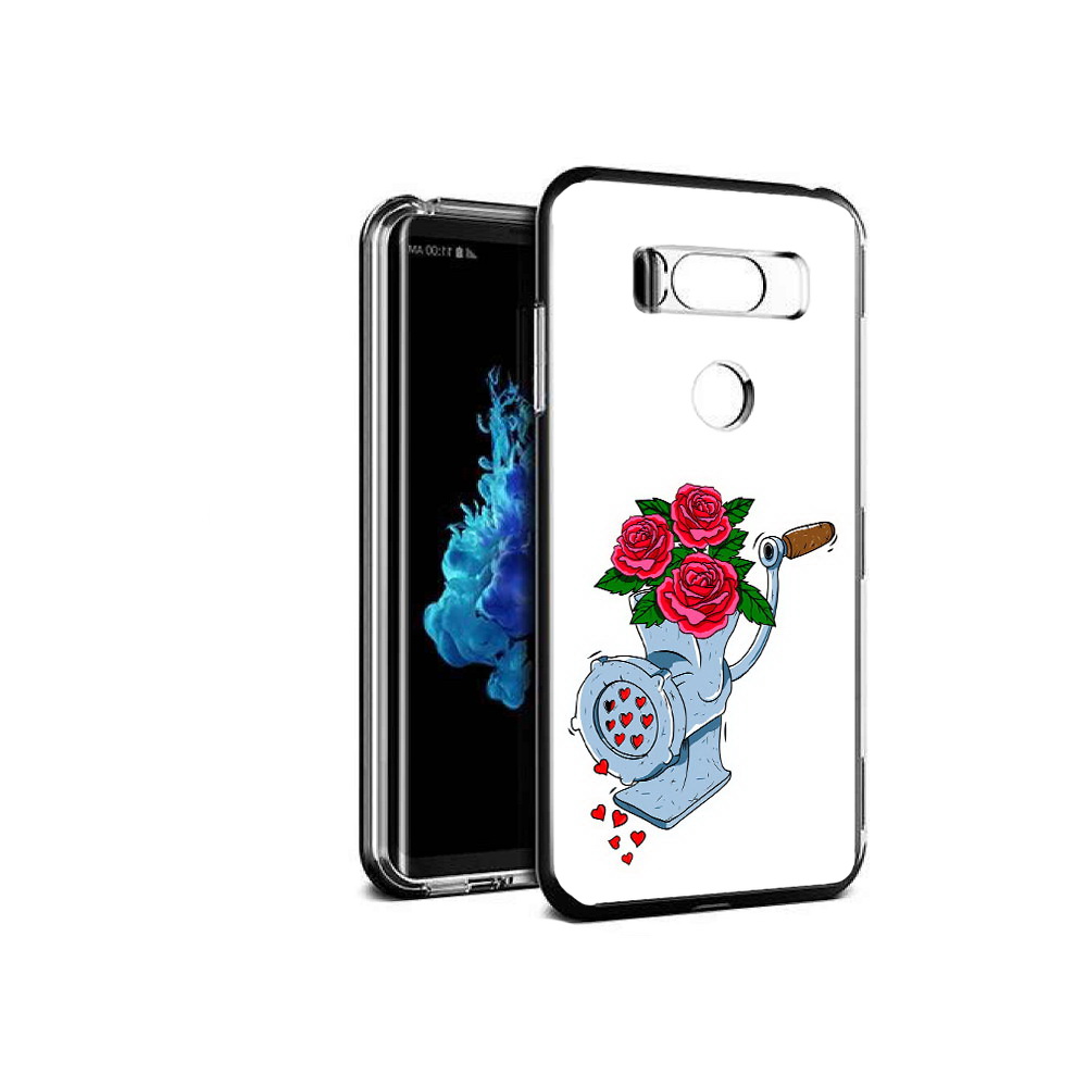 

Чехол MyPads Tocco для LG V30S Цветочные сердца, Прозрачный, Tocco