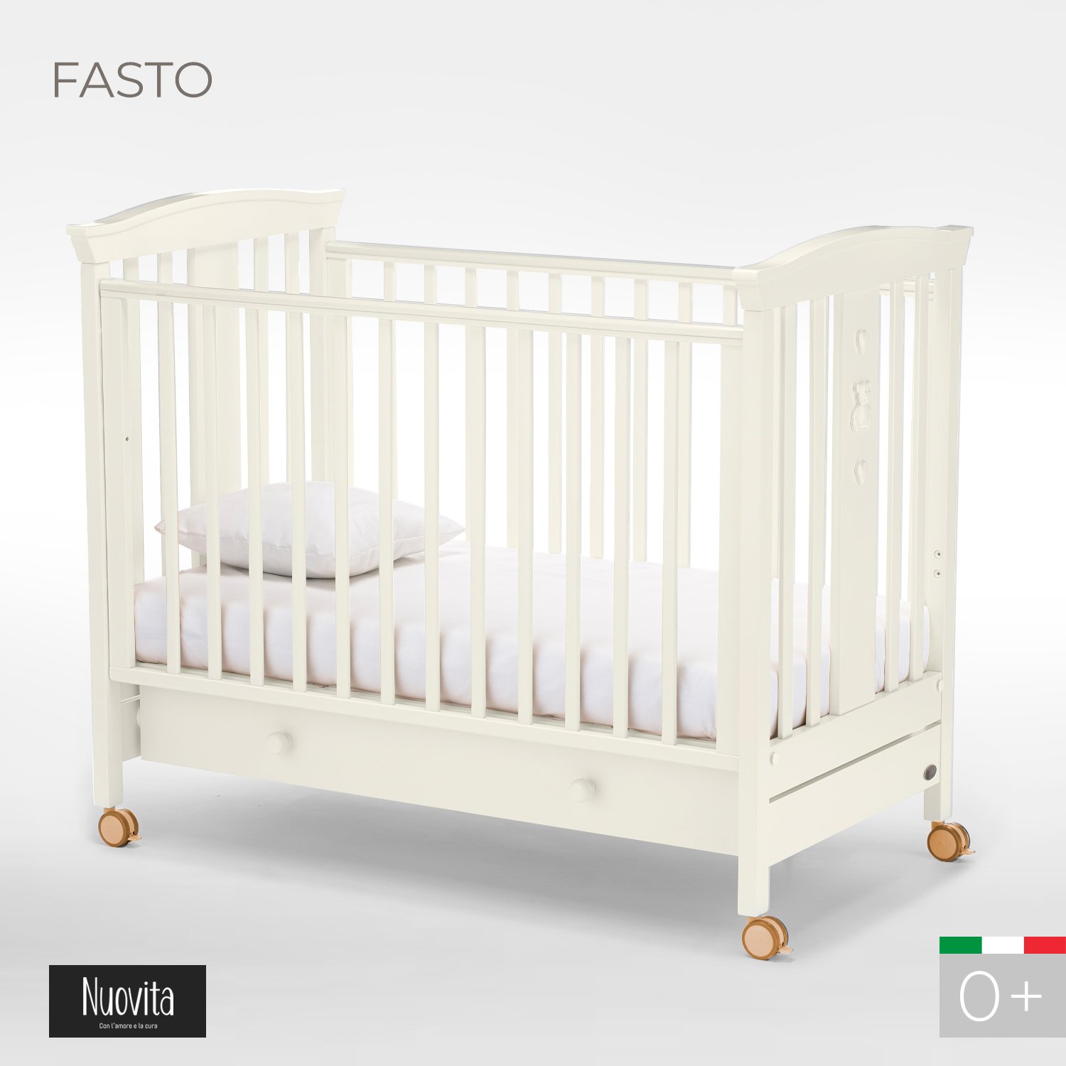 

Детская кровать Nuovita Fasto Vaniglia, Ваниль, Белый, Fasto