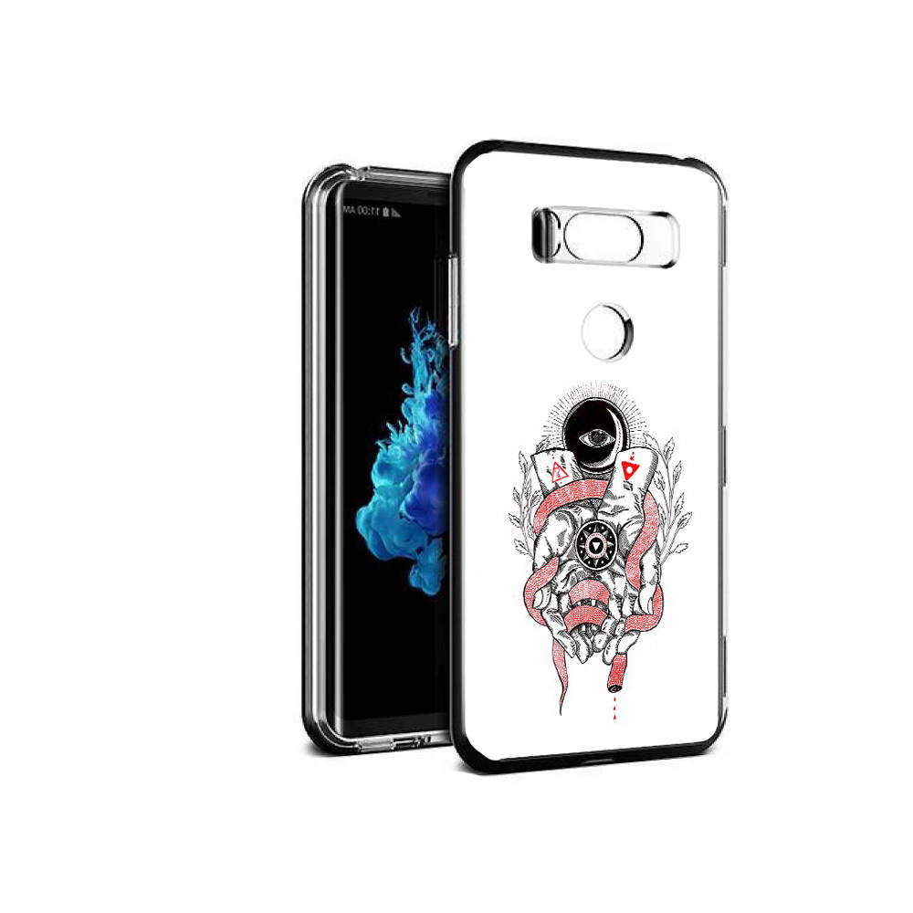

Чехол MyPads Tocco для LG V30S абстрация связанные руки, Прозрачный, Tocco