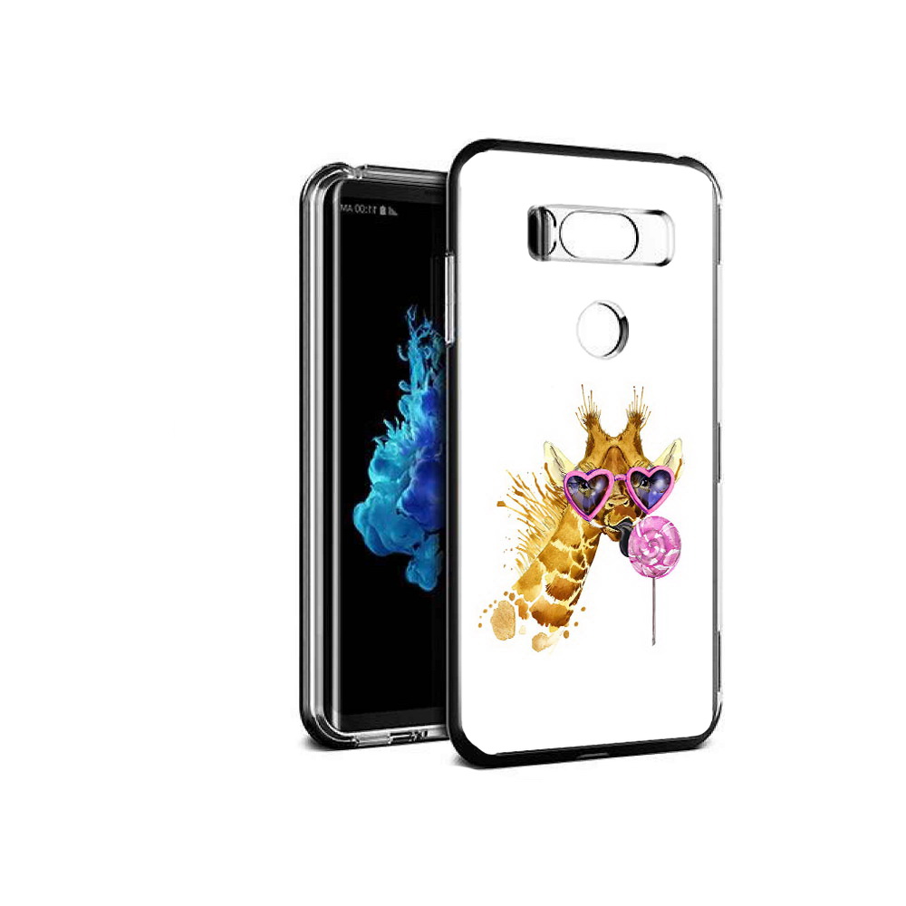 

Чехол MyPads Tocco для LG V30S акварельный жираф, Прозрачный, Tocco
