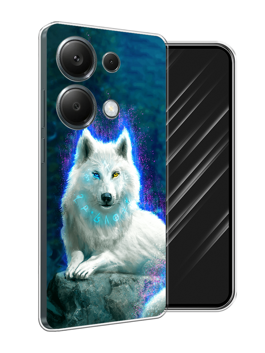 

Чехол Awog на Poco M6 Pro 4G "Белоснежный волк", Белый;зеленый;фиолетовый, 321750-1
