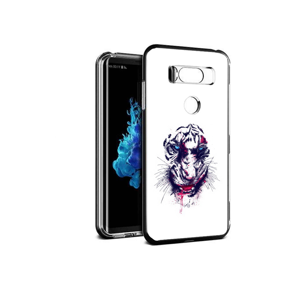 

Чехол MyPads Tocco для LG V30S безумный тигр, Прозрачный, Tocco