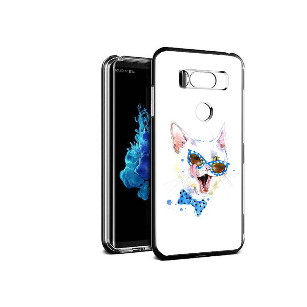 

Чехол MyPads Tocco для LG V30S белый кот, Прозрачный, Tocco