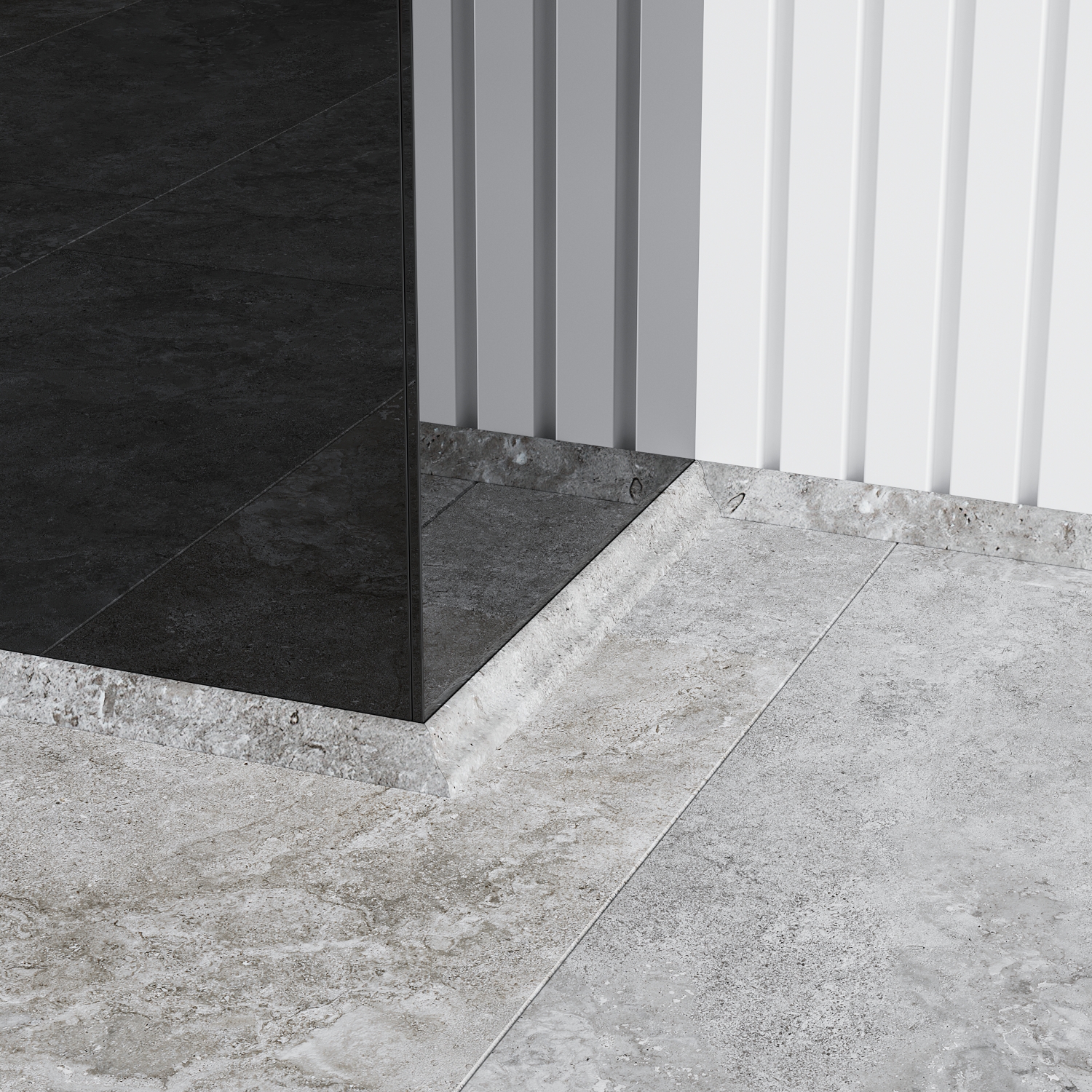 

Плинтус GoodWay, CM GWG-01, 2400х28х15 мм, гранит Крит, Серый, Inside corner