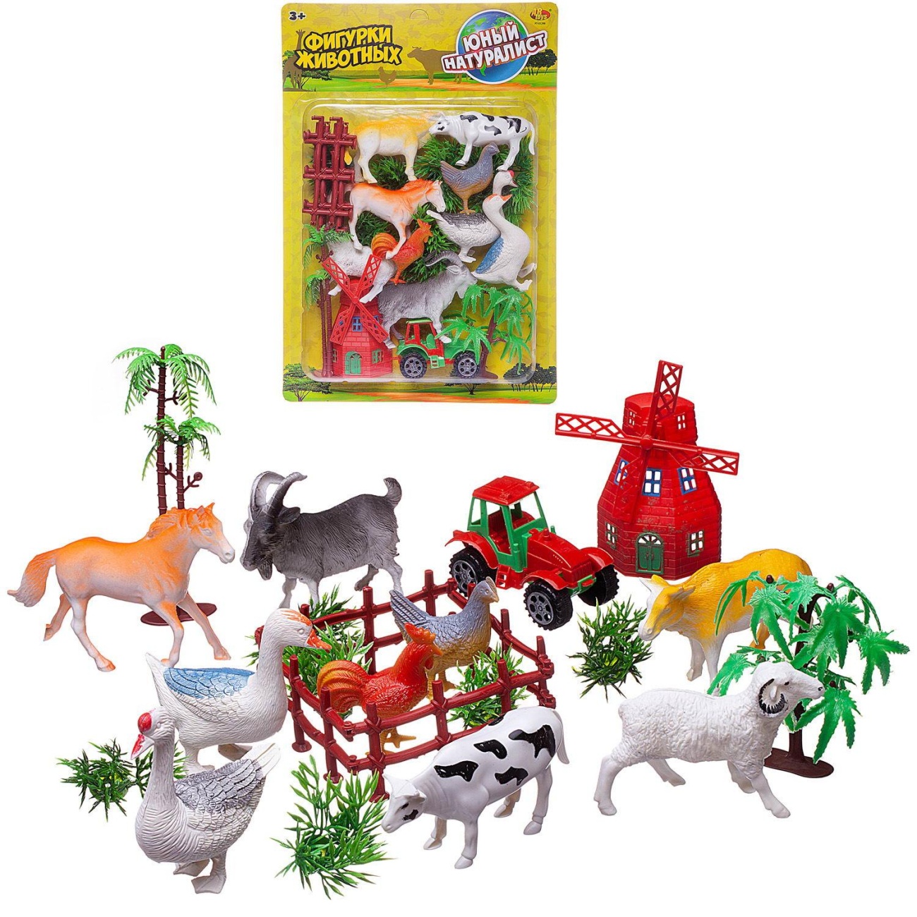 Игровой набор ABtoys Юный натуралист Фигурки домашних животных с игровыми предметами