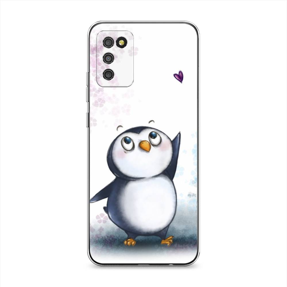 фото Чехол awog "пингвин и сердечко" для samsung galaxy a02s