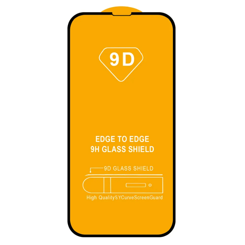 

Защитное стекло на iPhone 14 Pro (6.1), 9D, черное, X-CASE