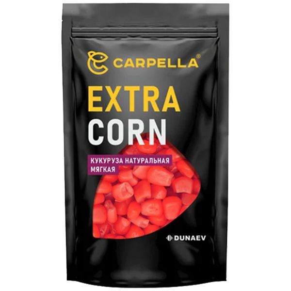 Кукуруза для рыбалки Carpella EXTRA CORN красная КЛУБНИКА 100гр на карпа