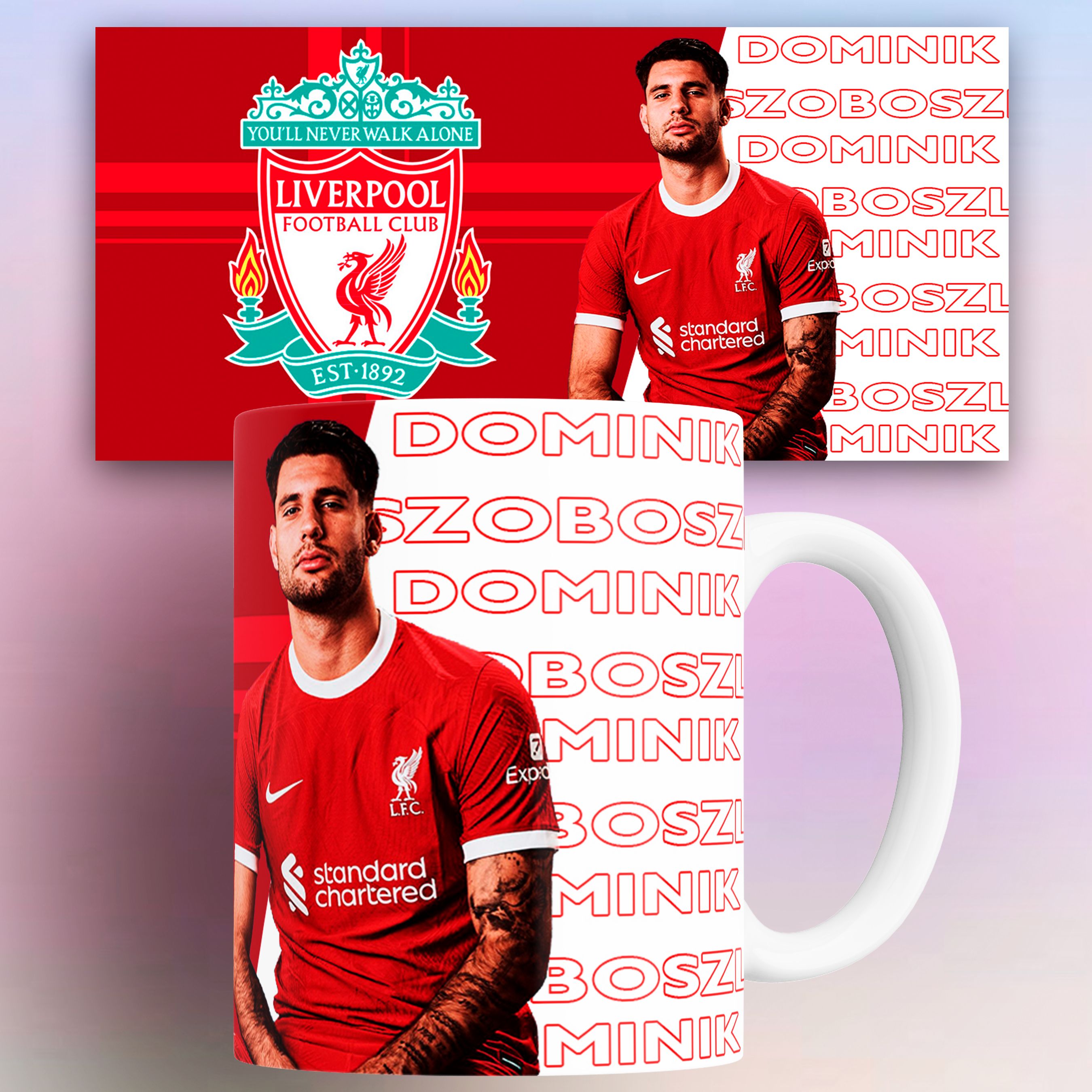 

Кружка футболист Доминик Собослаи Ливерпуль Liverpool FC 330 мл, Кружка футболист Доминик Собослаи Dominik Szoboszlai Ливерпуль Liverpool FC 330 мл