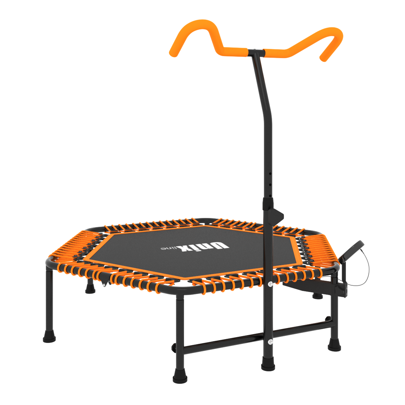 Батут спортивный с ручкой Unix line FITNESS PRO Orange, диаметр 130 см, до 130 кг