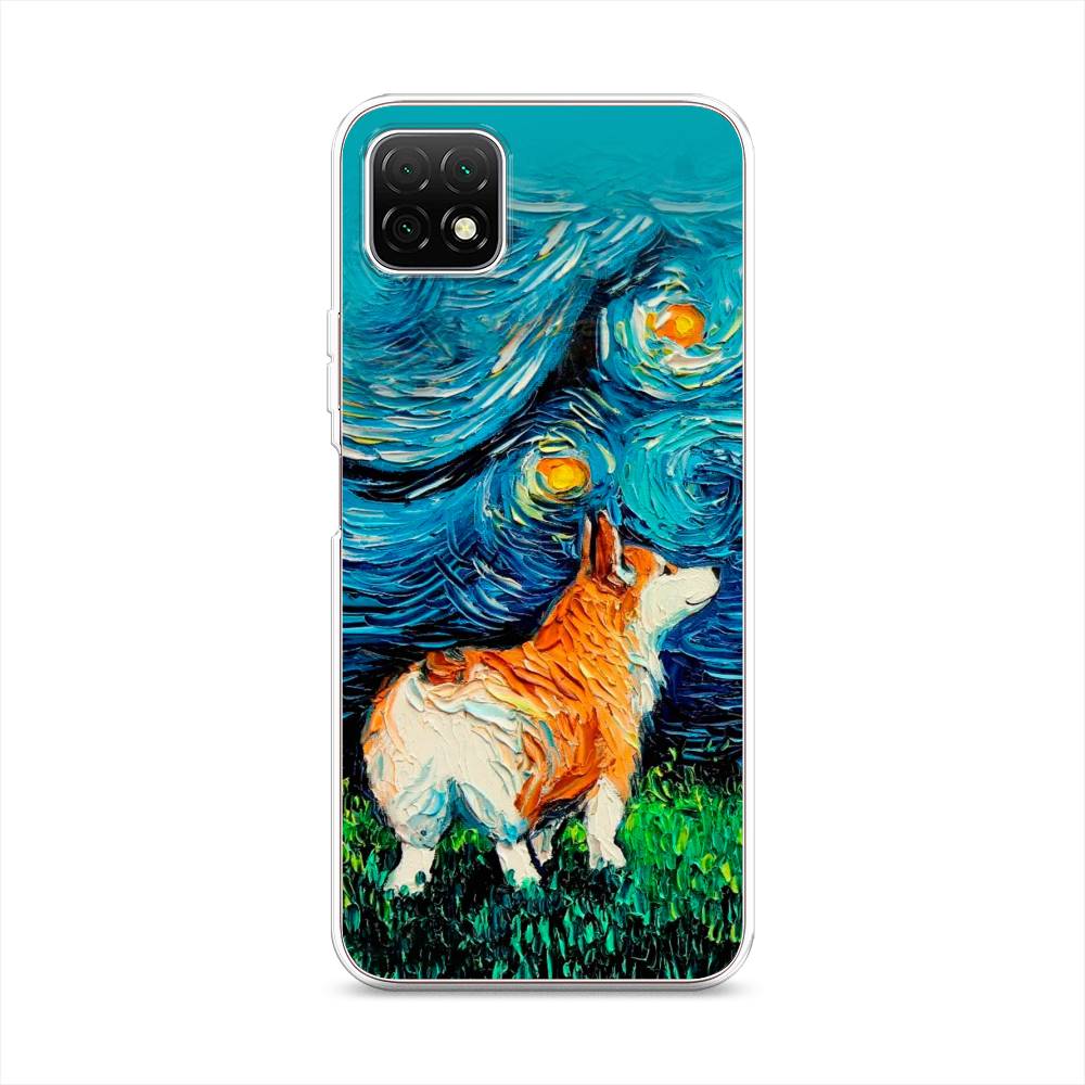 

Чехол на Wiko T3 "Корги звёздная ночь", Коричневый;белый;зеленый, 3400150-1