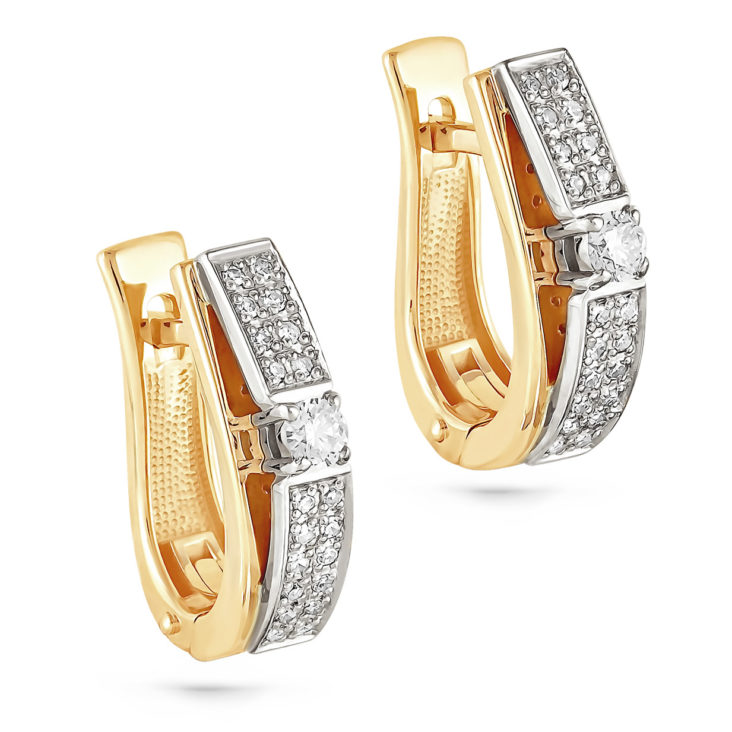 

Серьги из желтого золота с бриллиантом Kabarovsky 12-2773-1000, 12-2773-1000