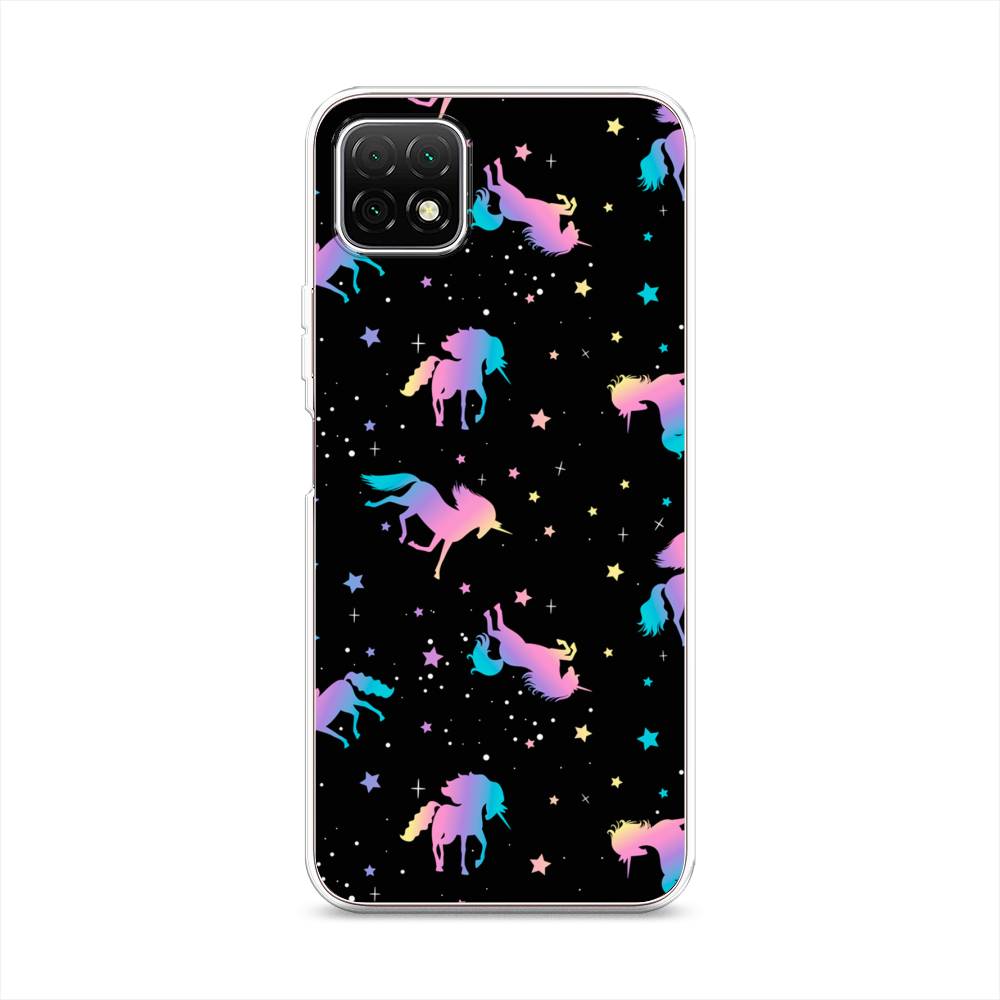 

Чехол на Wiko T3 "Единороги градиент", Черный;розовый;голубой, 3400150-1