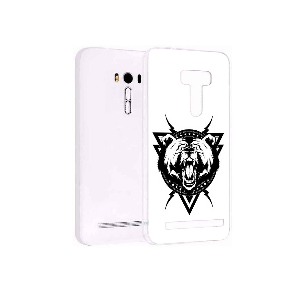 

Чехол MyPads Tocco для Asus ZenFone Selfie (ZD551KL) медведь в треугольнике, Прозрачный, Tocco
