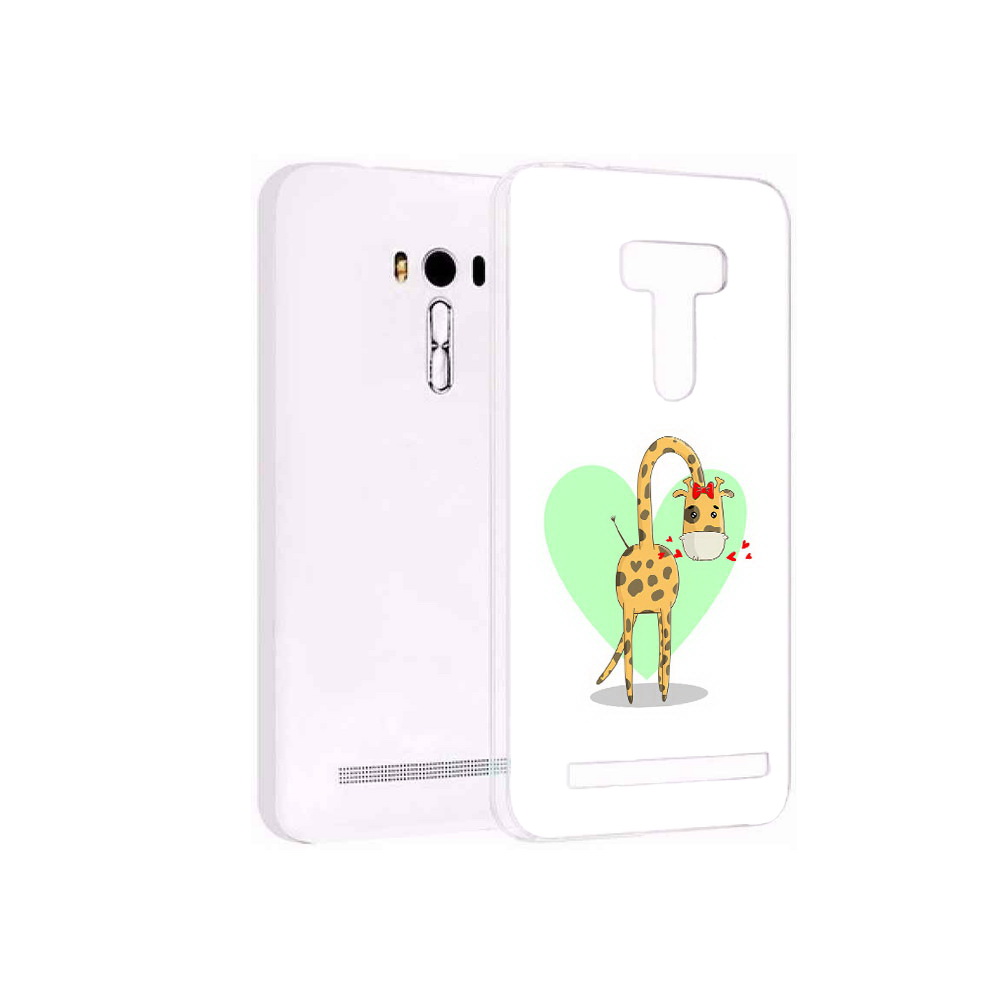 

Чехол MyPads Tocco для Asus ZenFone Selfie (ZD551KL) Влюбленный жираф 14 февраля, Прозрачный, Tocco