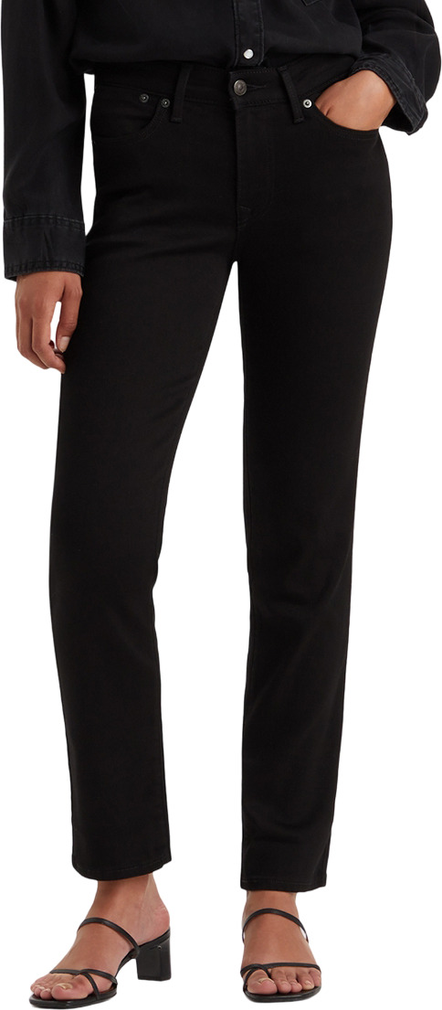 

Джинсы женские Levi's 712 slim fit jeans черные 26/28, Черный, 712 slim fit jeans