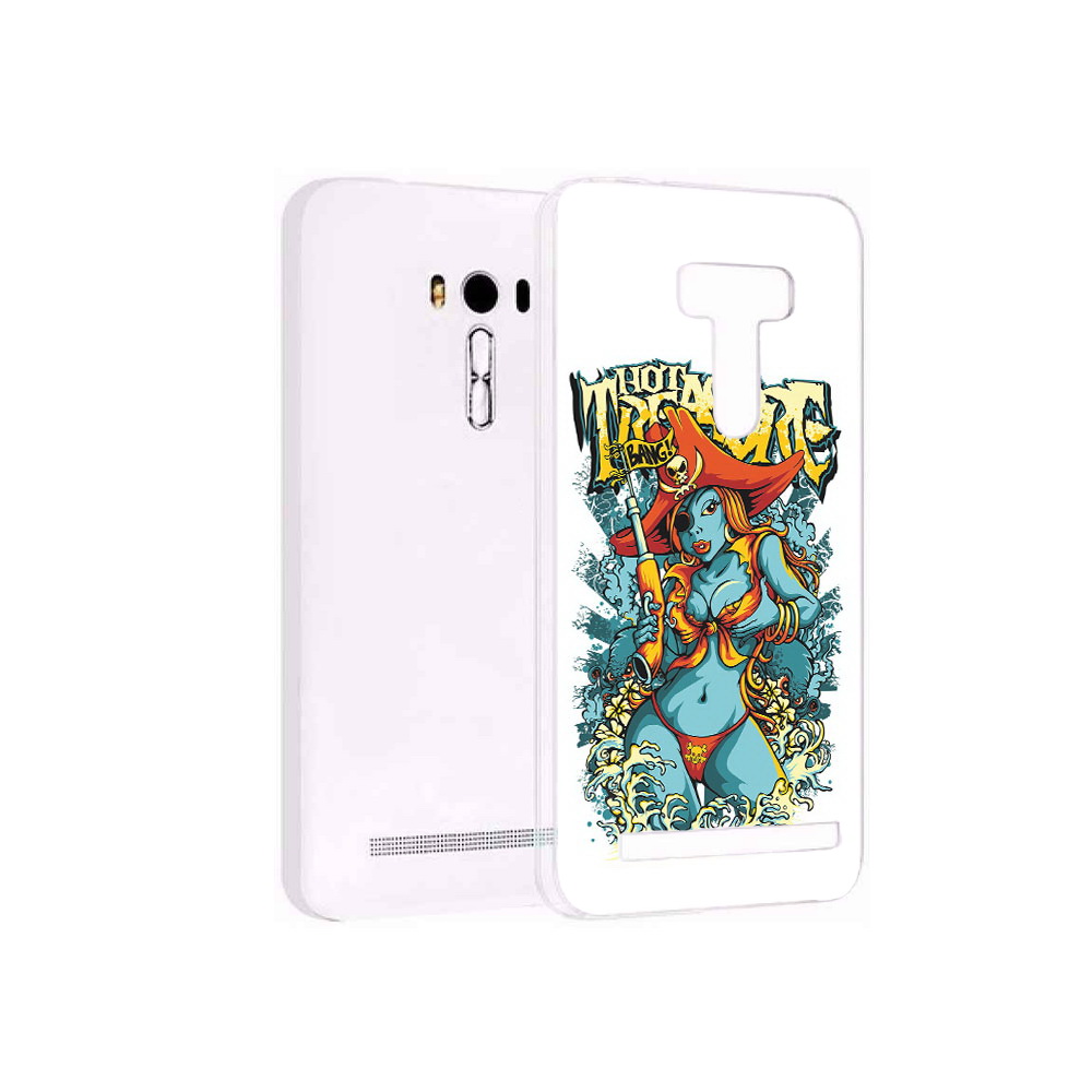 

Чехол MyPads Tocco для Asus ZenFone Selfie (ZD551KL) нарисованная синяя девушка комикс, Прозрачный, Tocco