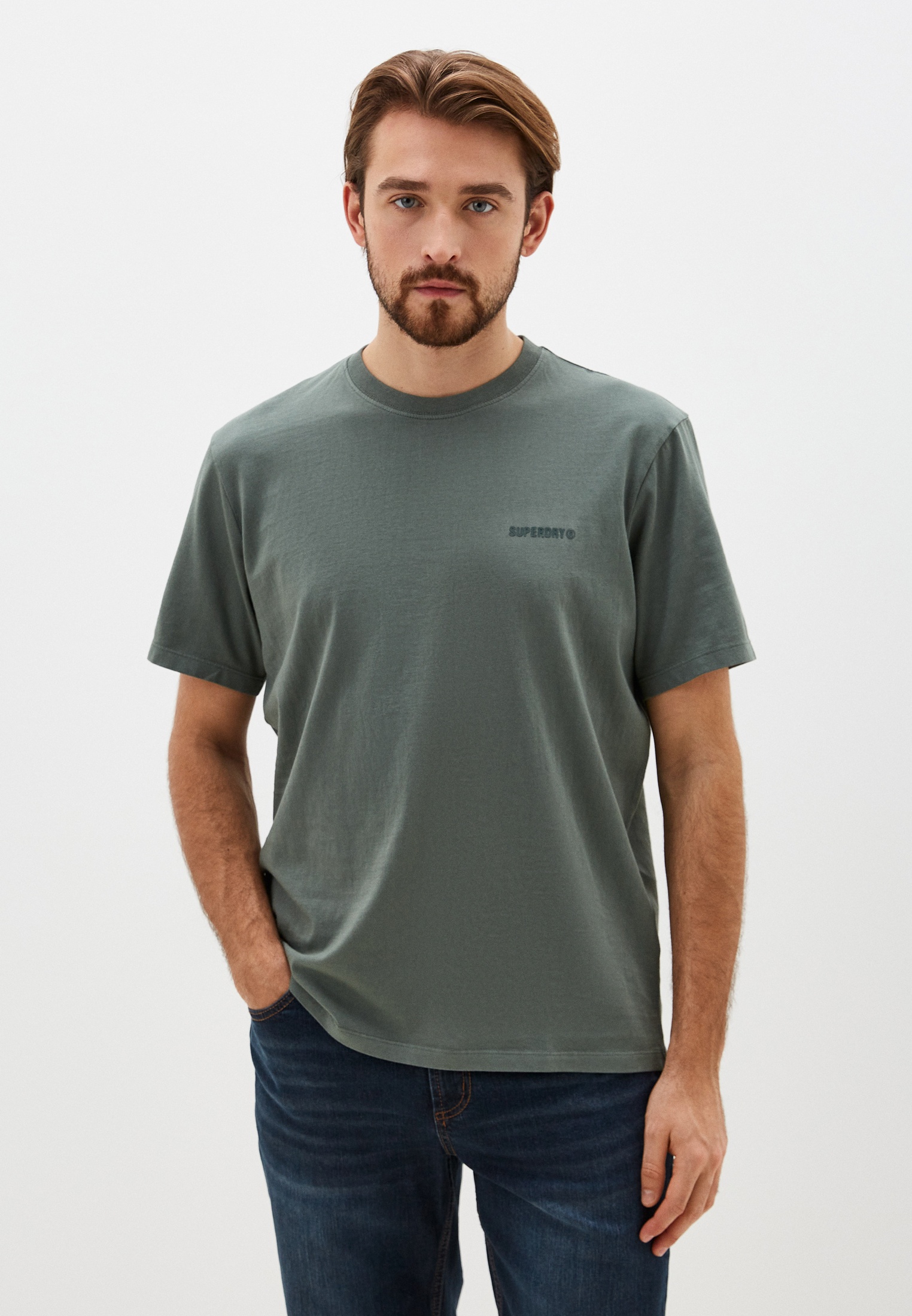 

Футболка мужская Superdry M1011727A зеленая S, Зеленый, M1011727A