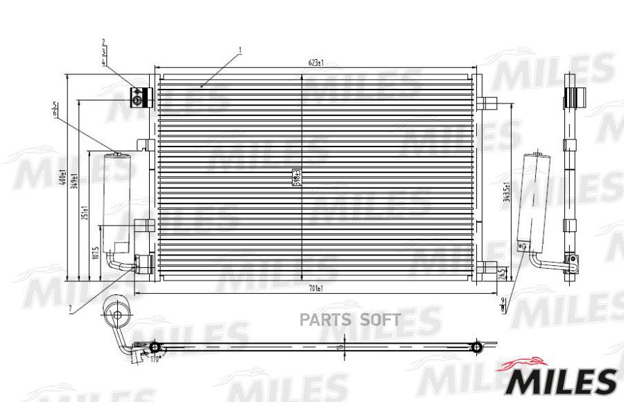

Радиатор Кондиционера (Паяный) Nissan Qashqai 2.0 07- Accb026 Miles арт. ACCB026