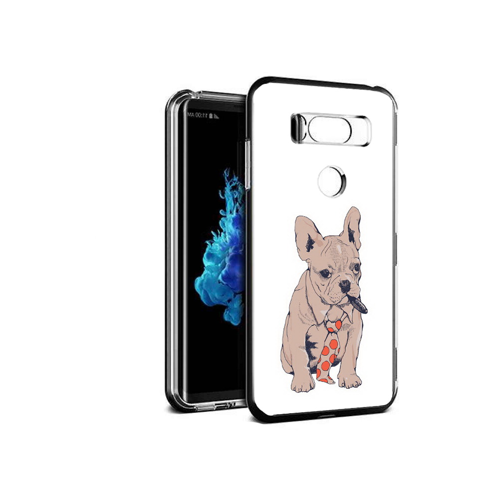 

Чехол MyPads Tocco для LG V30S бульдог с сигарой, Прозрачный, Tocco