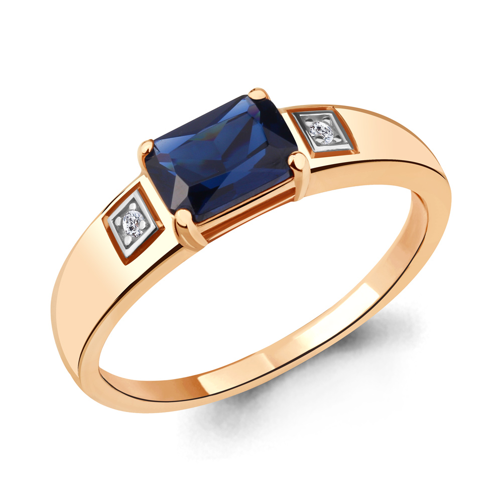 

Кольцо из серебра р. 17,5 AQUAMARINE 68429АБ_925_з, 68429АБ_925_з