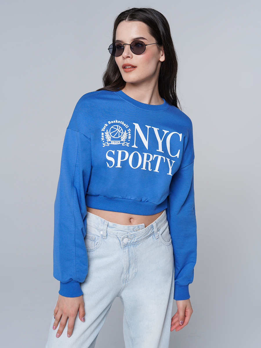 

Свитшот женский ТВОЕ 89368 синий XL, 89368
