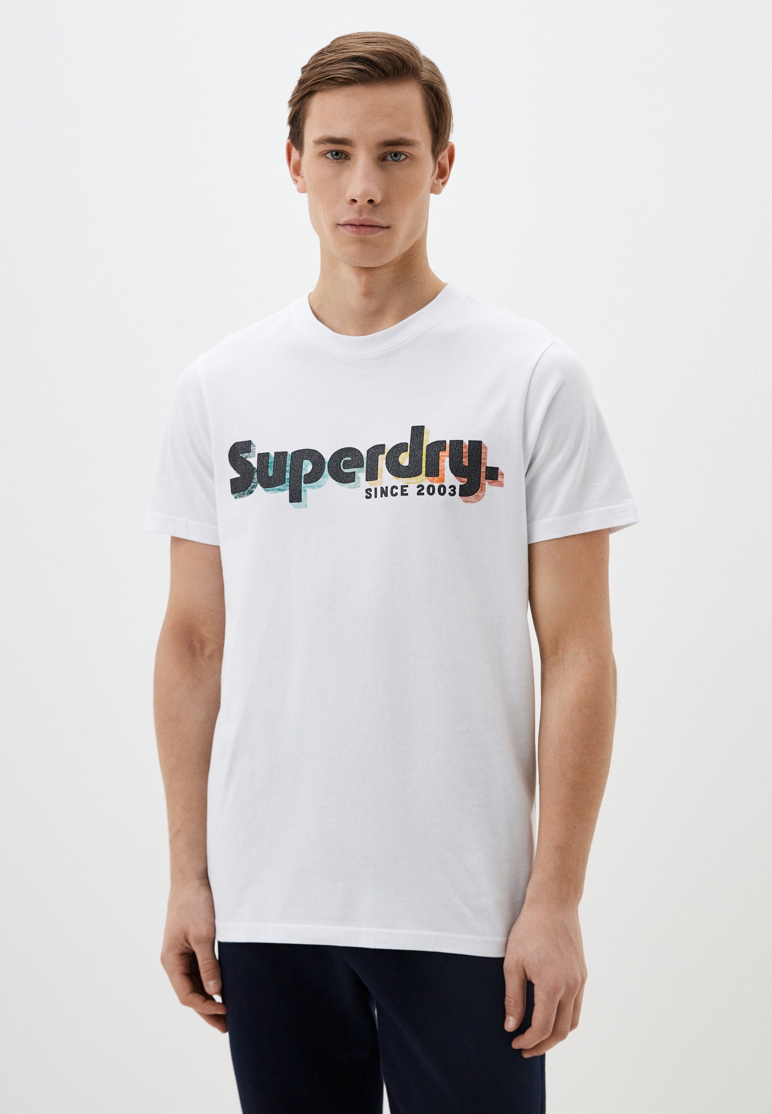 

Футболка мужская Superdry M1011756A белая L, Белый, M1011756A