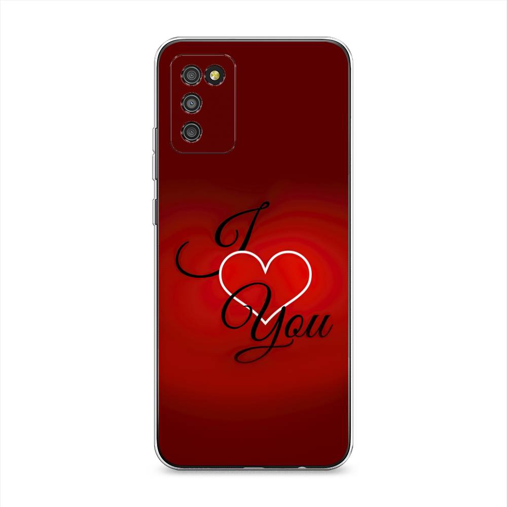 

Чехол Awog на Samsung Galaxy A02s / Самсунг A02s "I love you 3", Красный;черный, 2102350-6
