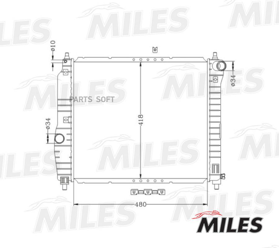 

Радиатор (Механическая Сборка) Chevrolet Aveo 1.2/1.4 M/T 05-) (Nissens 61636) Acrm023 Mil