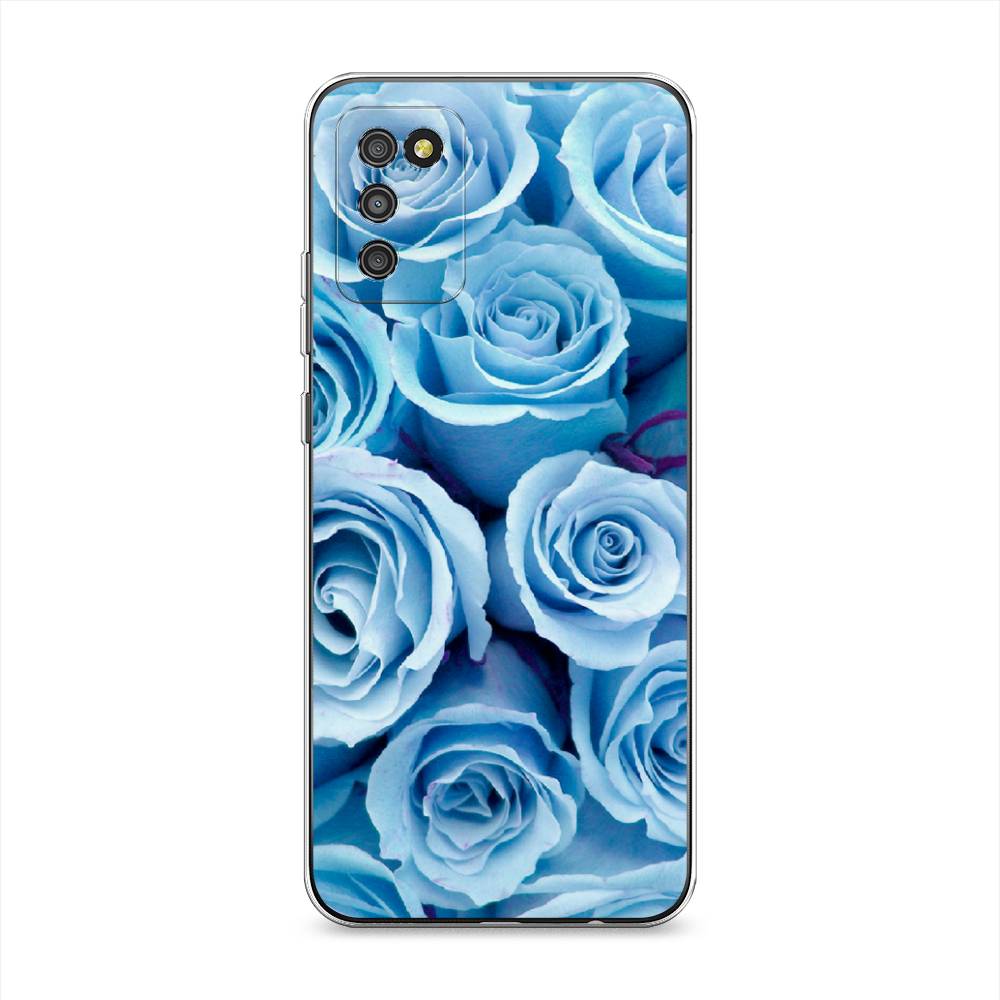

Чехол Awog на Samsung Galaxy A02s / Самсунг A02s "Лазурные розы", Голубой, 2102350-8