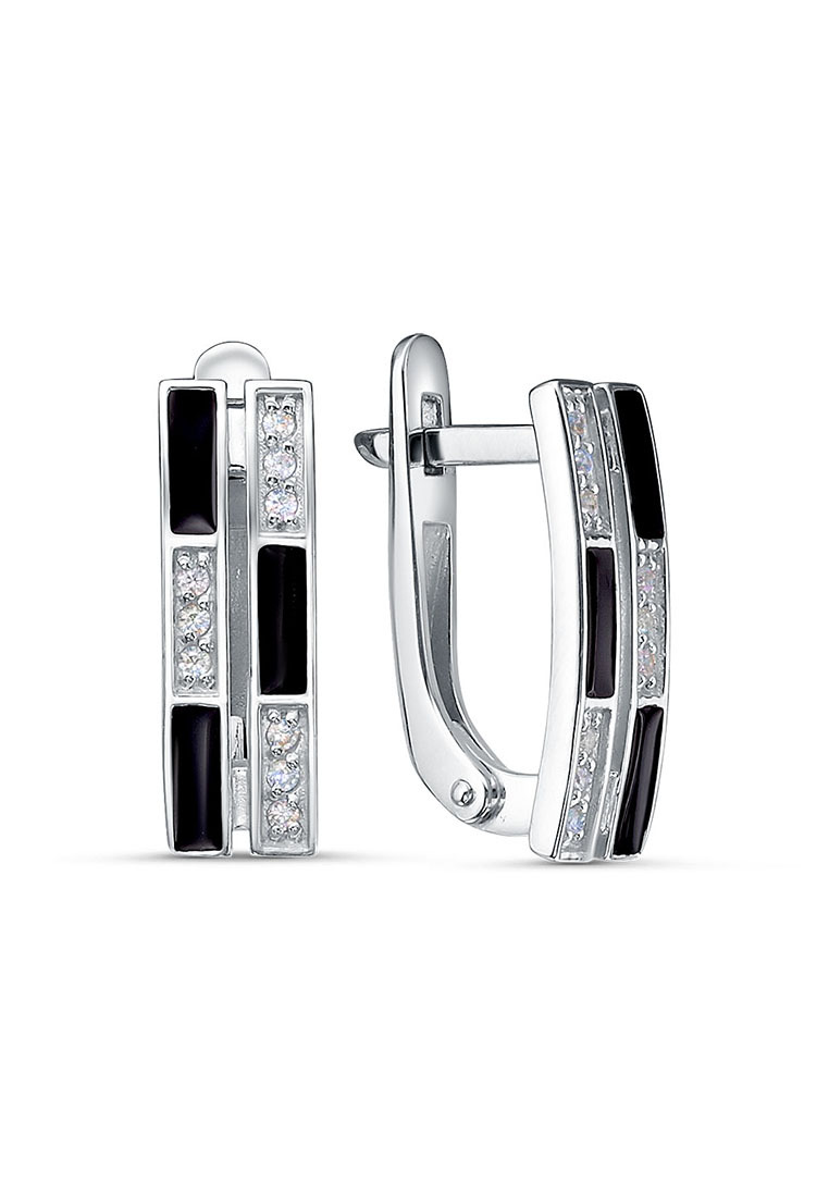 

Серьги из серебра Kari Jewelry 3141020432, фианит\эмаль, 3141020432