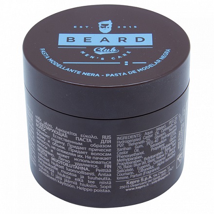 KAYPRO, Паста для волос Beard Club Modeling Black, 100 мл