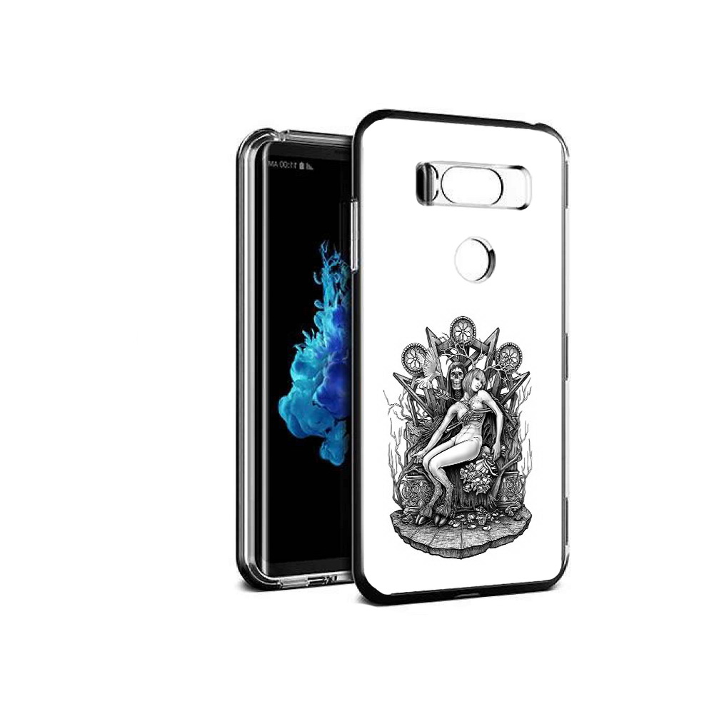 

Чехол MyPads Tocco для LG V30S девушка на троне, Прозрачный, Tocco