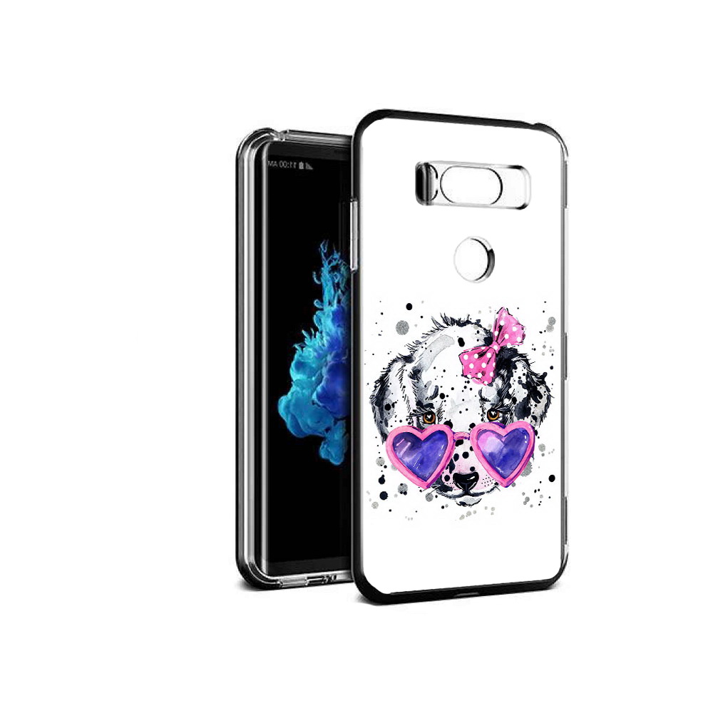 

Чехол MyPads Tocco для LG V30S долматинец в очках, Прозрачный, Tocco