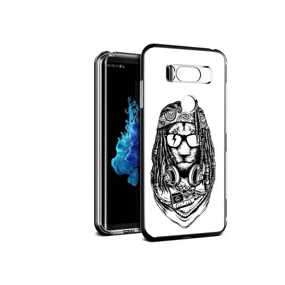 

Чехол MyPads Tocco для LG V30S дреды льва, Прозрачный, Tocco