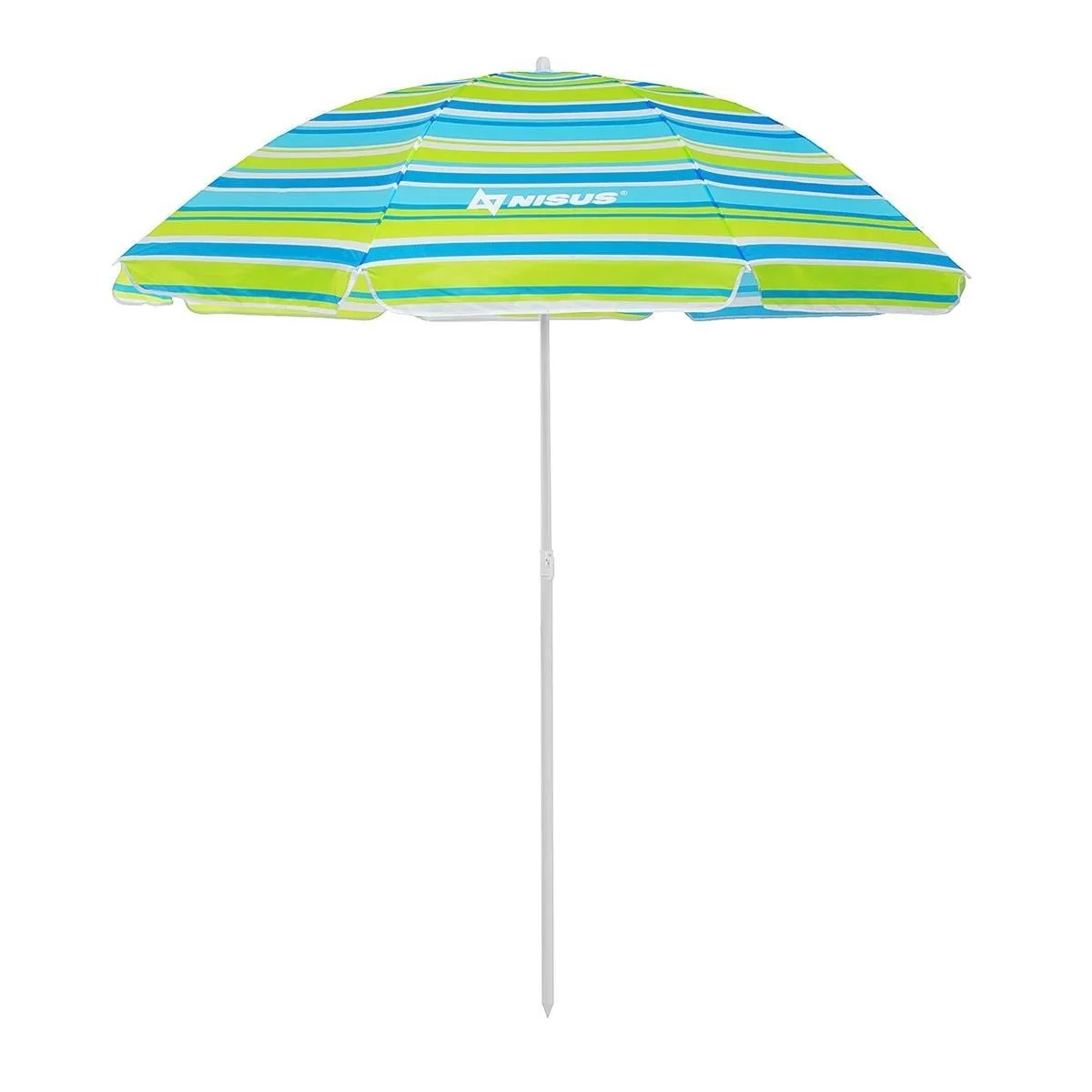фото Зонт пляжный с наклоном купола nisus n-200n-sb (разноцветные полосы)