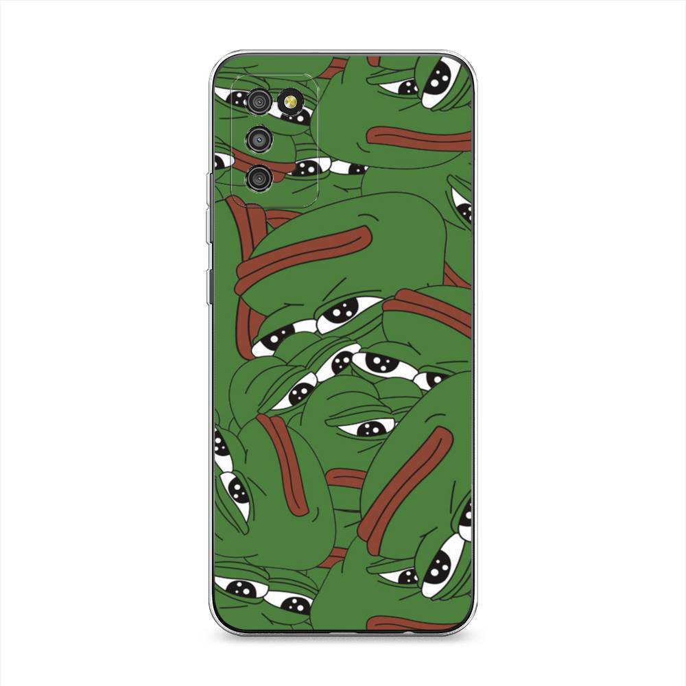 

Чехол Awog на Samsung Galaxy A02s / Самсунг A02s "Печальный frog", Зеленый;белый, 2102350-9