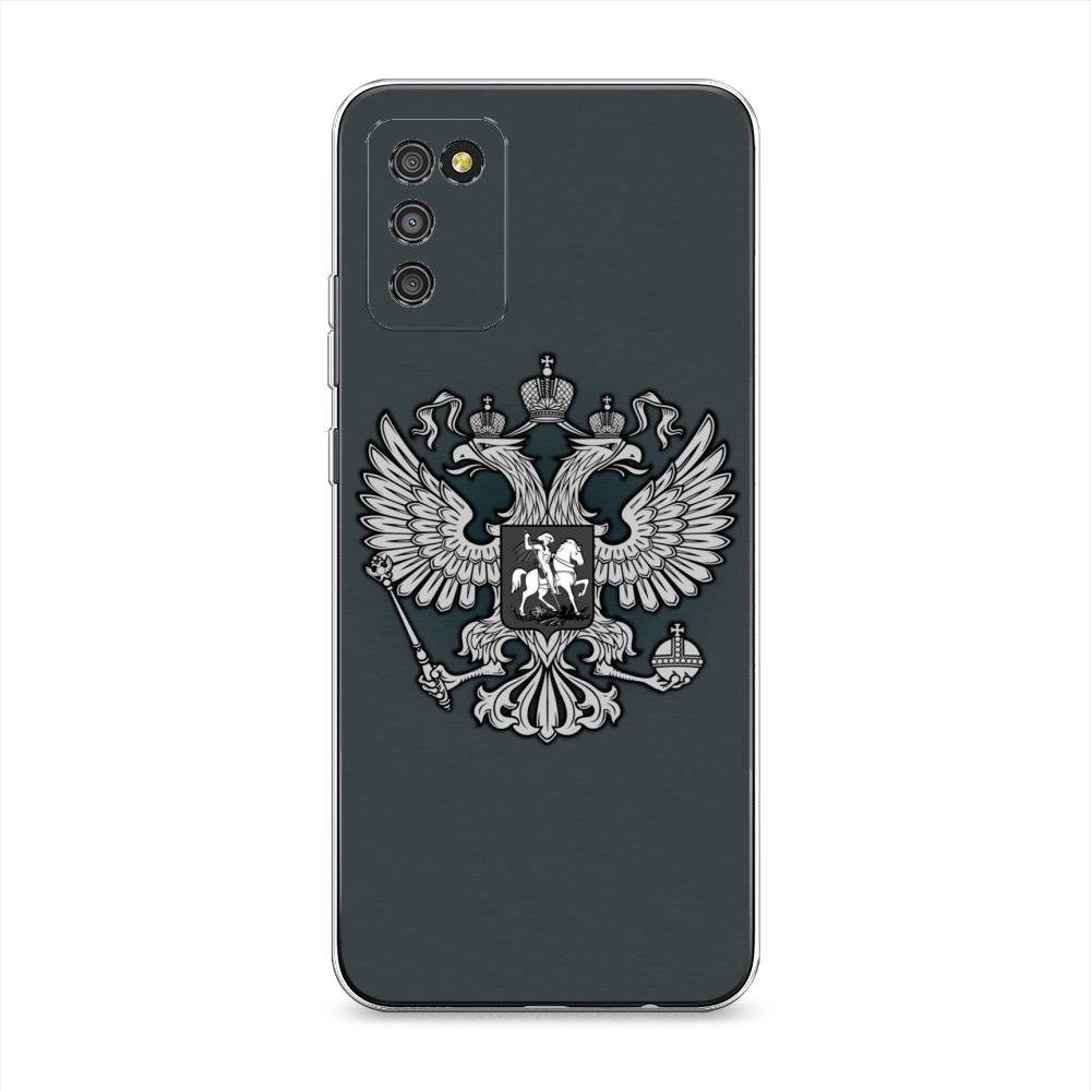 фото Чехол awog "герб россии серый" для samsung galaxy a02s