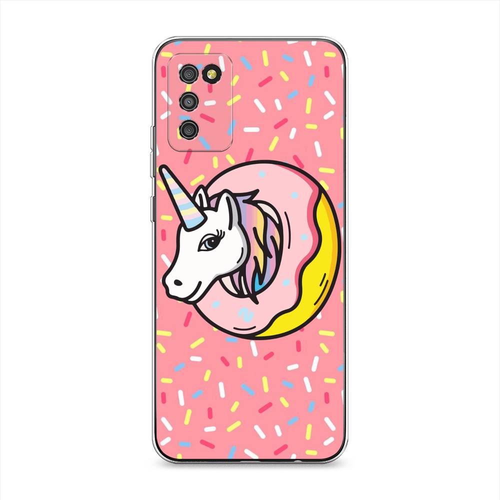 

Чехол Awog на Samsung Galaxy A02s / Самсунг A02s "Единорог в пончике", Розовый;желтый;белый, 2102350-2