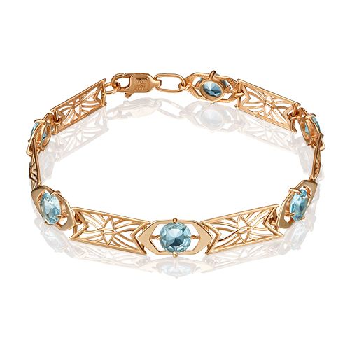 

Браслет из красного золота с топазом р. 17,5 PLATINA jewelry 05-0535-00-201-1110-46, 05-0535-00-201-1110-46