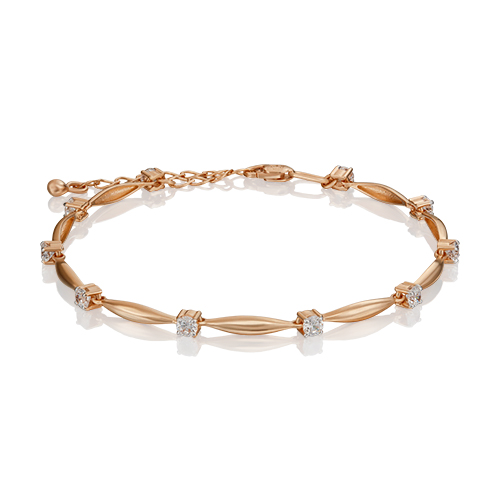 

Браслет из золота р. 16,5 PLATINA jewelry 05-0634-00-501-1110-38, фианит, 05-0634-00-501-1110-38
