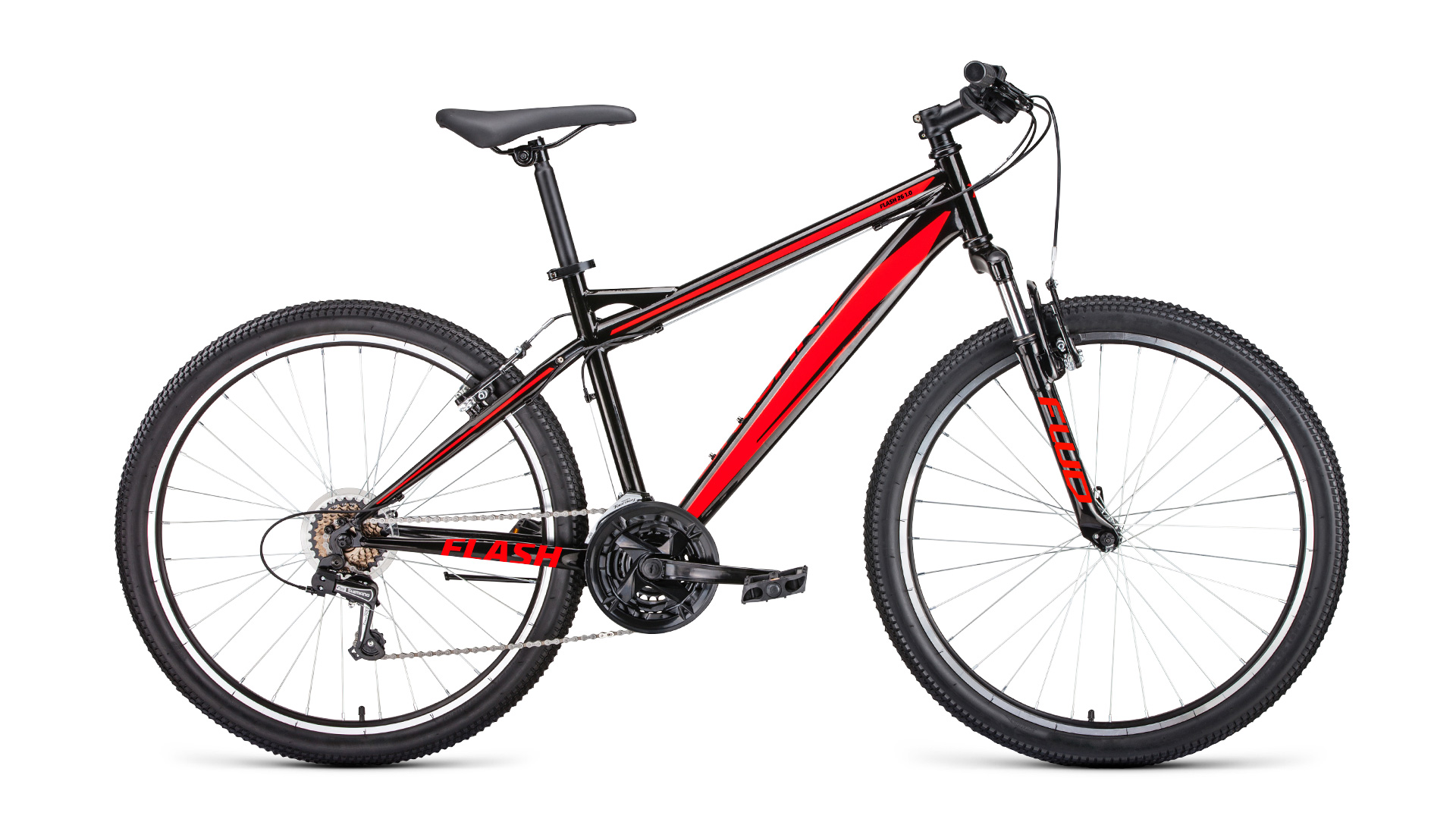 

Велосипед 26" Forward Flash 26 1.2 Черный/Красный 20-21 год рама 15"